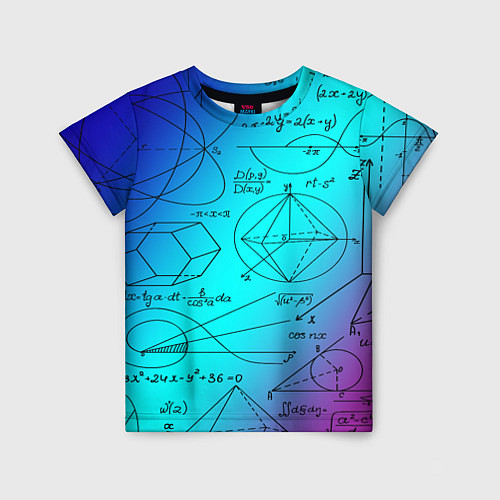 Детская футболка Неоновая формула / 3D-принт – фото 1