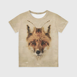 Футболка детская Полигональная голова лисы, цвет: 3D-принт