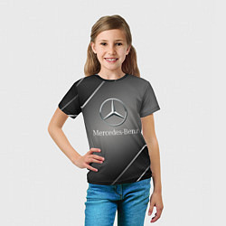 Футболка детская Mercedes Карбон, цвет: 3D-принт — фото 2