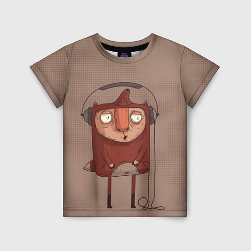 Детская футболка Чувачок в костюме лисы / 3D-принт – фото 1