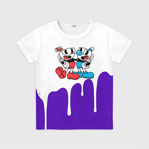 Детская футболка Cuphead потёки / 3D-принт – фото 1