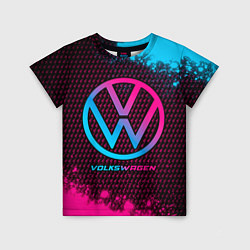 Футболка детская Volkswagen - neon gradient, цвет: 3D-принт