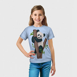 Футболка детская Забавная панда на дереве, цвет: 3D-принт — фото 2