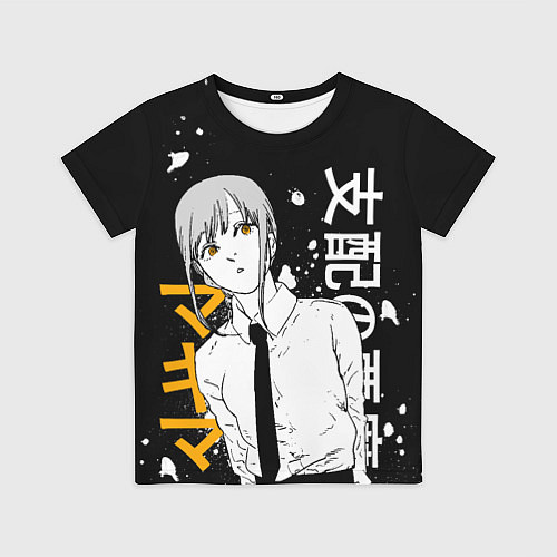 Детская футболка Демон контроля - Человек-бензопила - Макима / 3D-принт – фото 1