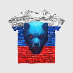 Футболка детская Русский медведь арт, цвет: 3D-принт