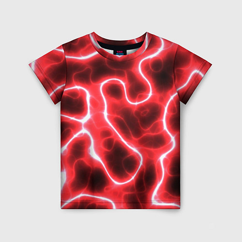 Детская футболка Огненный камуфляж / 3D-принт – фото 1