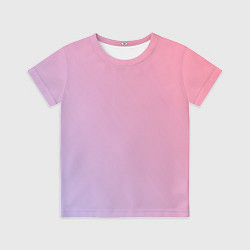 Футболка детская Градиент - розовая пастель, цвет: 3D-принт