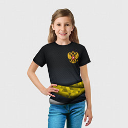 Футболка детская Золотой герб black gold, цвет: 3D-принт — фото 2