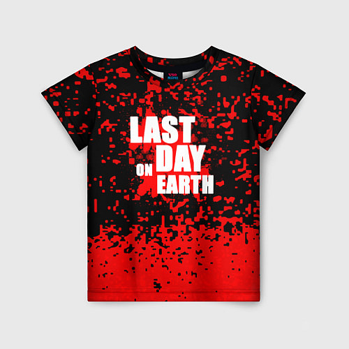 Детская футболка The last of us - красная текстура / 3D-принт – фото 1