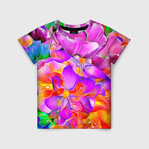 Детская футболка Flower Illusion / 3D-принт – фото 1