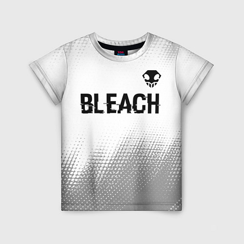 Детская футболка Bleach glitch на светлом фоне: символ сверху / 3D-принт – фото 1