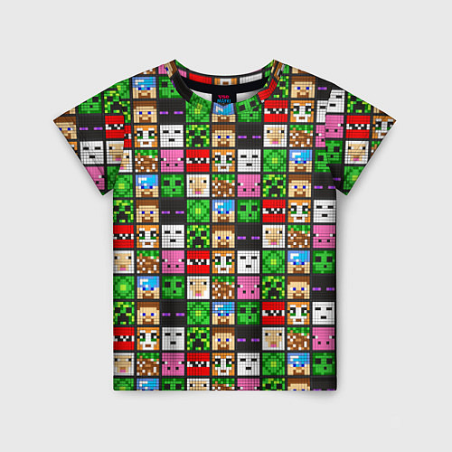 Детская футболка Minecraft - characters / 3D-принт – фото 1