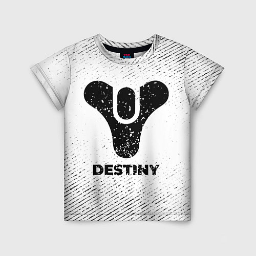 Детская футболка Destiny с потертостями на светлом фоне / 3D-принт – фото 1