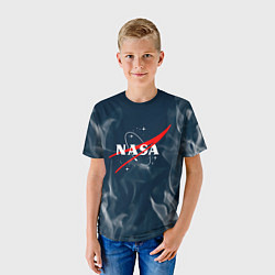 Футболка детская Nasa пламя, цвет: 3D-принт — фото 2