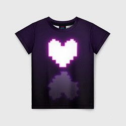 Футболка детская Undertale heart neon, цвет: 3D-принт