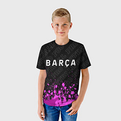 Футболка детская Barcelona pro football: символ сверху, цвет: 3D-принт — фото 2