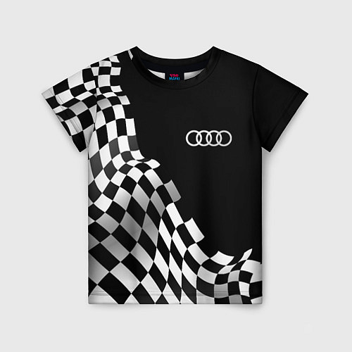 Детская футболка Audi racing flag / 3D-принт – фото 1