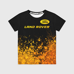 Футболка детская Land Rover - gold gradient: символ сверху, цвет: 3D-принт