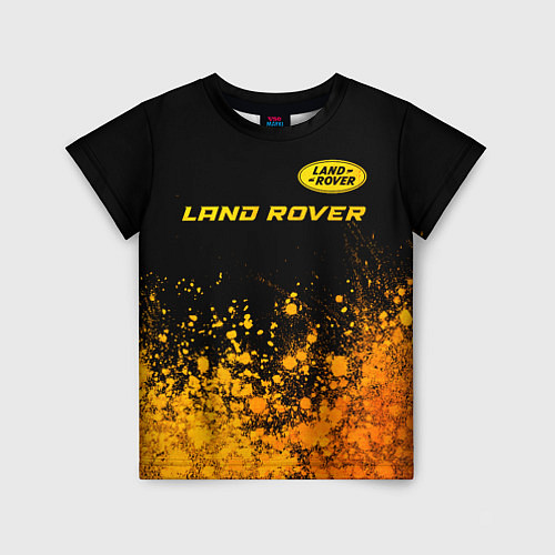Детская футболка Land Rover - gold gradient: символ сверху / 3D-принт – фото 1