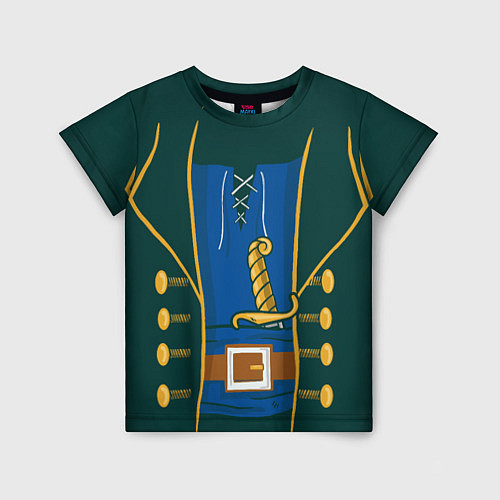 Детская футболка Костюм Доктора Ливси - Остров Сокровищ / 3D-принт – фото 1