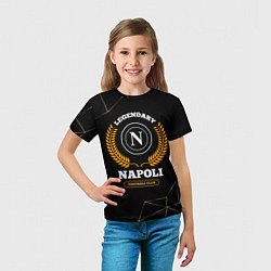 Футболка детская Лого Napoli и надпись legendary football club на т, цвет: 3D-принт — фото 2