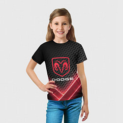 Футболка детская Dodge карбон, цвет: 3D-принт — фото 2