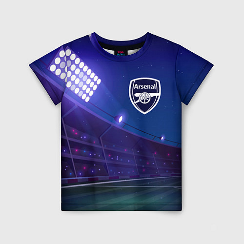 Детская футболка Arsenal ночное поле / 3D-принт – фото 1