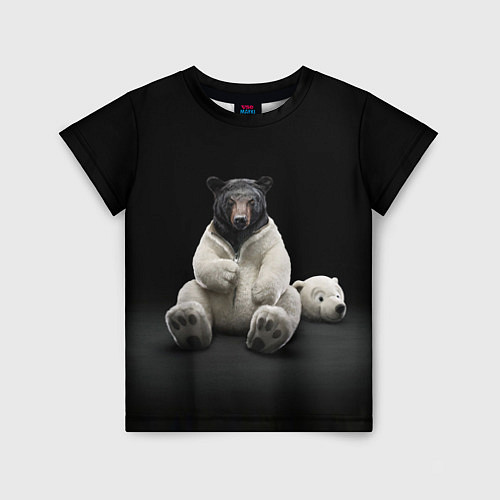 Детская футболка Медведь в костюме ростовой куклы / 3D-принт – фото 1