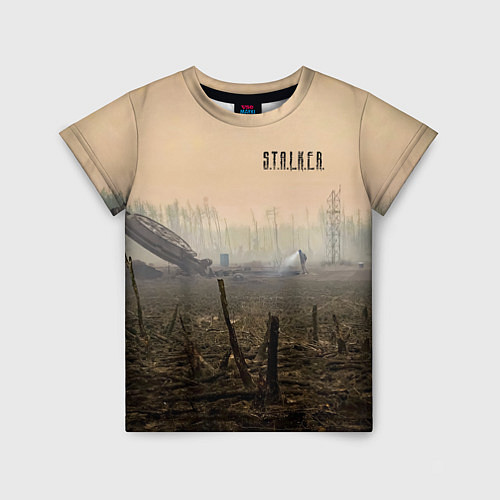 Детская футболка STALKER одиночка возле ракетной шахты / 3D-принт – фото 1