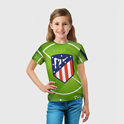 Футболка детская Atletico madrid Поле, цвет: 3D-принт — фото 2
