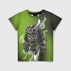 Детская футболка Неоновый самурай-воин