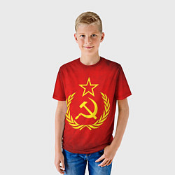 Футболка детская СССР - старый флаг, цвет: 3D-принт — фото 2