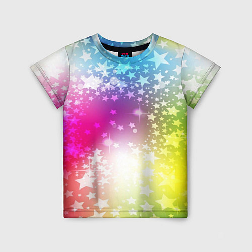 Детская футболка Звезды на радужном фоне / 3D-принт – фото 1