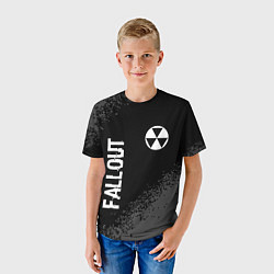 Футболка детская Fallout glitch на темном фоне: надпись, символ, цвет: 3D-принт — фото 2