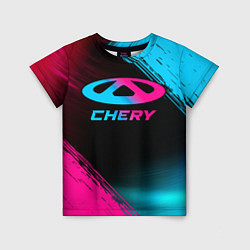 Футболка детская Chery - neon gradient, цвет: 3D-принт