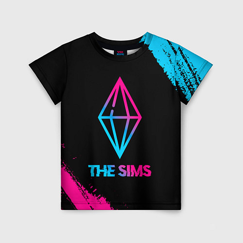 Детская футболка The Sims - neon gradient / 3D-принт – фото 1