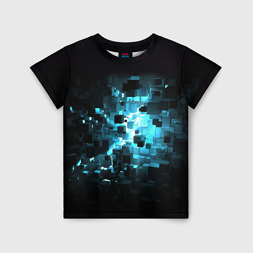 Детская футболка Прорыв - абстрактные кубы / 3D-принт – фото 1
