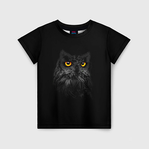 Детская футболка Сова ночью / 3D-принт – фото 1