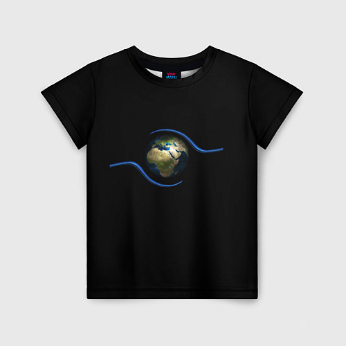 Детская футболка Планета Земля в руках человека / 3D-принт – фото 1