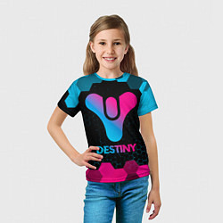 Футболка детская Destiny - neon gradient, цвет: 3D-принт — фото 2