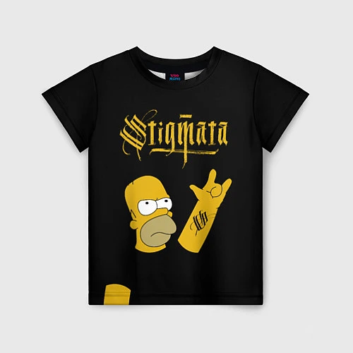 Детская футболка Stigmata Сипмсоны Гомер / 3D-принт – фото 1