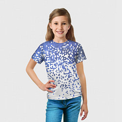 Футболка детская Пиксельный минималистический паттерн, цвет: 3D-принт — фото 2
