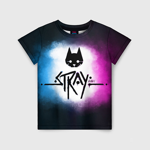Детская футболка Stray black / 3D-принт – фото 1
