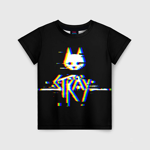 Детская футболка Stray glitch logo / 3D-принт – фото 1