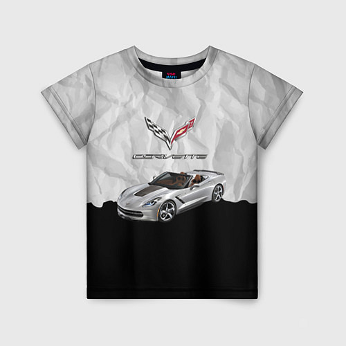 Детская футболка Chevrolet Corvette - motorsport / 3D-принт – фото 1