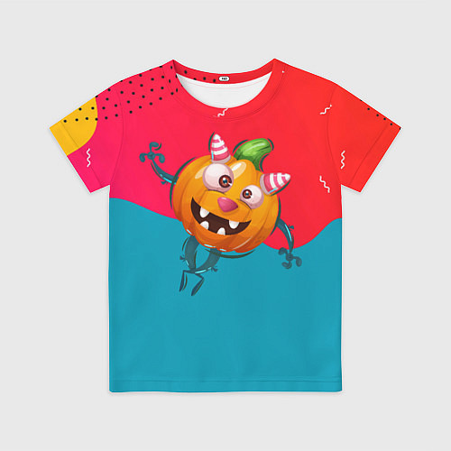 Детская футболка Веселая тыква / 3D-принт – фото 1