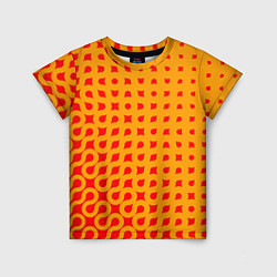 Футболка детская Оранжевая абстракция, цвет: 3D-принт