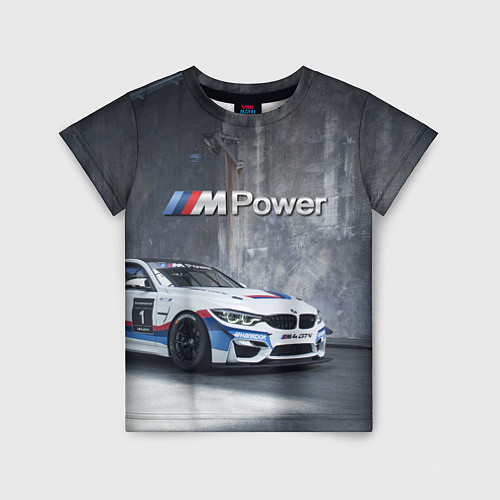Детская футболка BMW M4 GT4 - racing team - motorsport / 3D-принт – фото 1