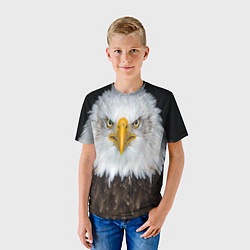 Футболка детская Орёл в отражении, цвет: 3D-принт — фото 2