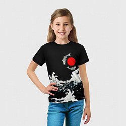 Футболка детская Волны и рыбки, цвет: 3D-принт — фото 2